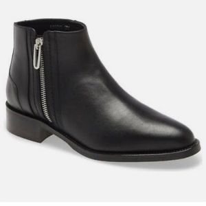 $395 - Aquatalia Nadie Black Leather Waterproof Bootie